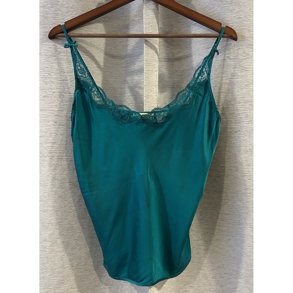 Vintage Victoria's Secret Gold Label Cropped Camisole Teal Size Medium